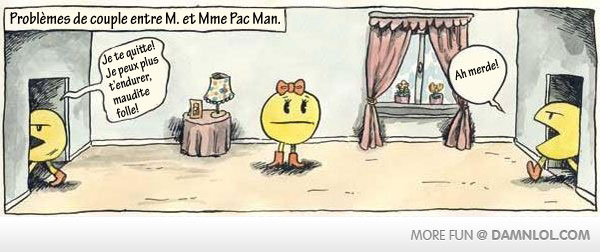 Probleme de couple entre Pac Man et Ms Pac Man
