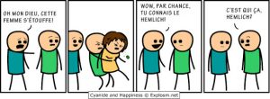 cyanide & happiness en francais: quand une personne s'etouffe