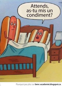 Deux hot dogs avant de faire l'amour