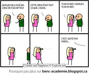 cyanide & happiness en français flechettes