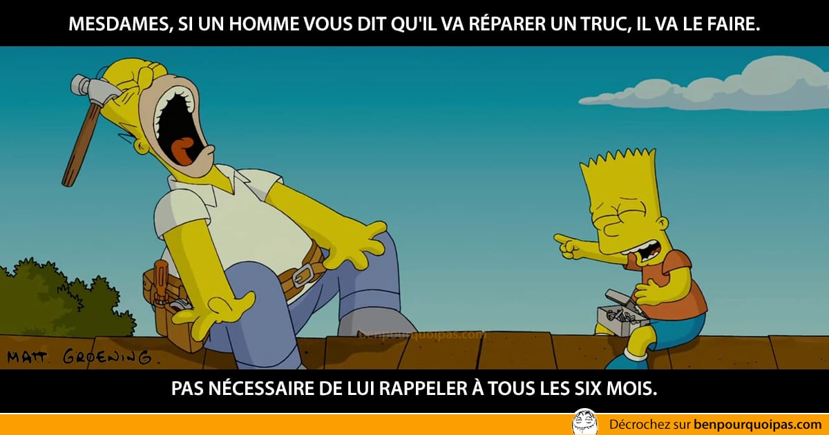 homer simpson repare le toi avec bart simpson