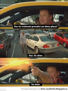 Prends deux places de stationnement et se fait tiré