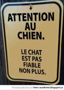 Attention au chien...