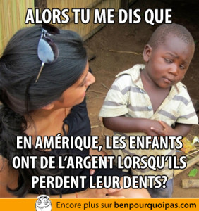 de l'argent en échange de leur dents