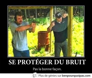Se protéger du bruit avec un fusils