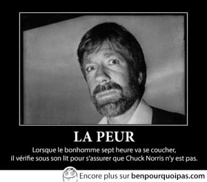 la peur et chuck norris