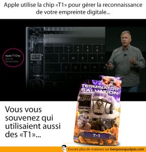 Apple utilise la t1 chip pour le touch id