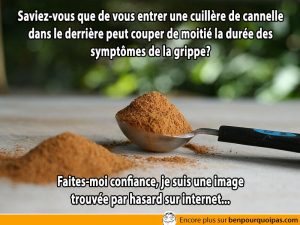 Canelle dans les fesses pour couper la grippe