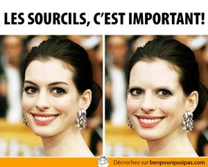 Anne Hathaway sans sourcils