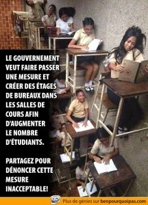 Plus d'étudiants dans les classes, cette mesure n'a aucun sens