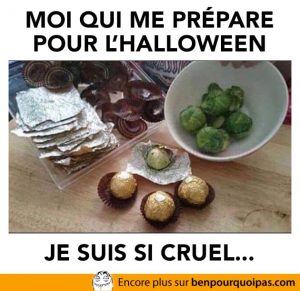 Préparation cruelle pour l'halloween