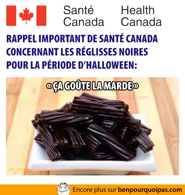 Rappel Santé Canada réglisses noires halloween-ben pourquoi pas