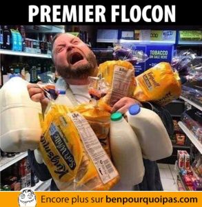 Quand le premier flocon de l'année arrive...