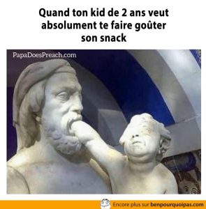 Quand ton enfant veut absolument te faire goûter...