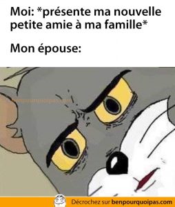 Quand tu présente ta nouvelle blonde à ta famille, comment ta femme réagit