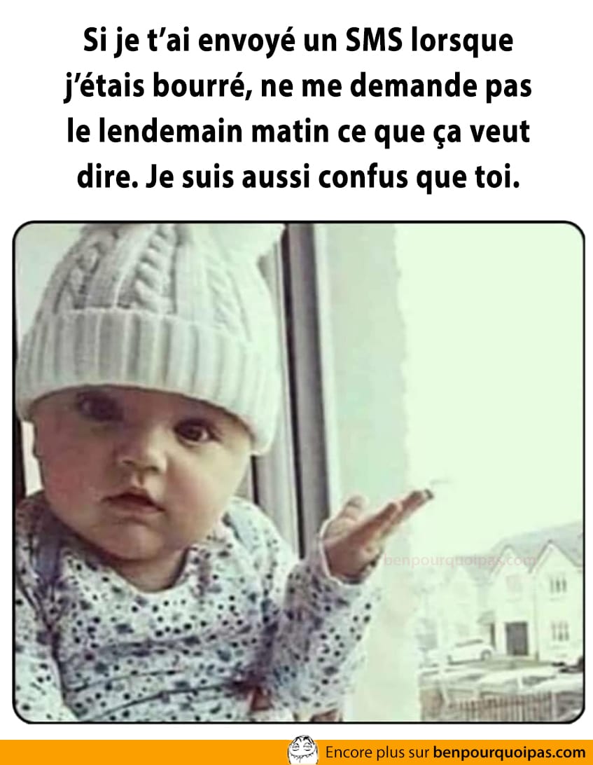 Envoyer un SMS bourré... demande-moi pas ce que ça signifiait!