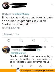 Les vaccins, meilleur que le brocoli pour votre santé...