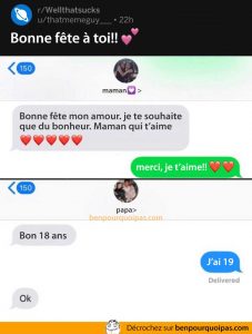 Te faire souhaiter bonne anniversaire: maman vs papa