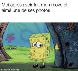 J'ai eu le courage d'aimer une de ses photos, maintenant elle connais mes intentions