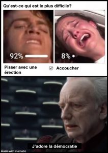 Est-ce qu'un accouchement est plus difficile que pisser avec une érection