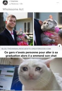 Ce gars n'avais personne pour sa graduation alors il a invité sa chatte