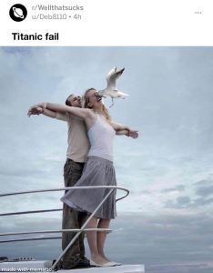 Quand tu veux recréer le scène du Titanic