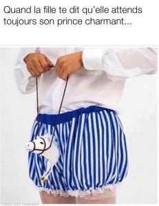 Quand la fille te dit qu'elle attends le prince charmant