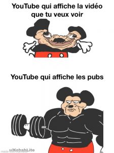 YouTube qui présente une vidéo saccadée mais joue les pubs à la perfection!