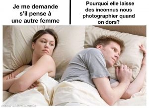 femme et homme couchés se posant des questions