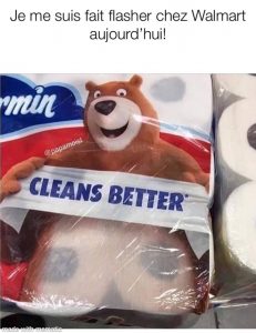 Charmin ours montre ses seins
