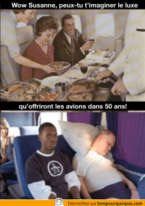 le confort dans les avions comparé à ce qu'il était il y a 50 ans