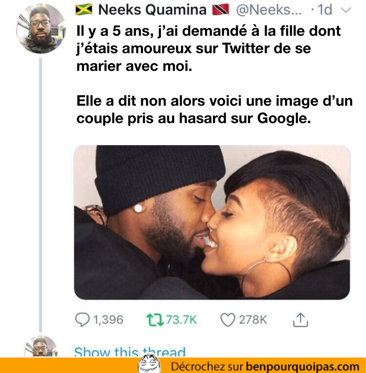 il la demande en mariage mais elle dit non