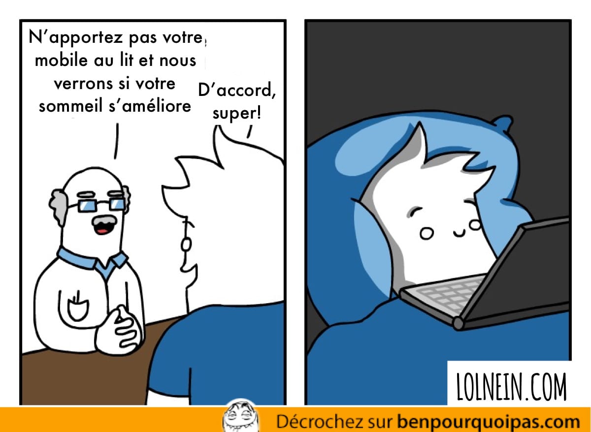 Docteur recommande de ne pas aller au lit avec son appareil mobile