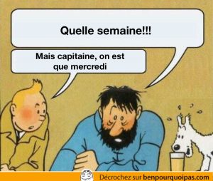 Tintin rappel au capitaine Haddock que nous somme seulement mercredi
