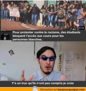 des manifestant contre le racisme bloquent l'accès aux personnes blanches