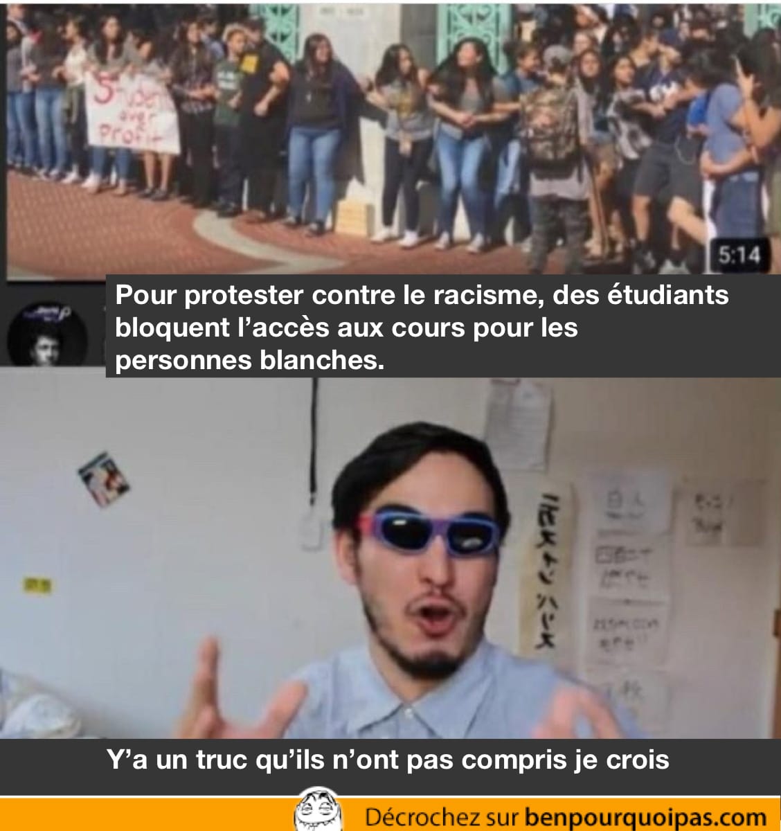 des manifestant contre le racisme bloquent l'accès aux personnes blanches