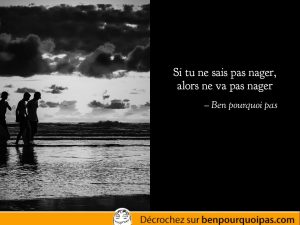 Citation absurdes: si tu sais pas nager, ne va pas nager