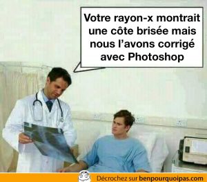 Quand t'as une fracture mais que c'est corrigé sur le rayon-x