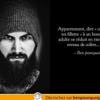 Calmer un homme en colère...