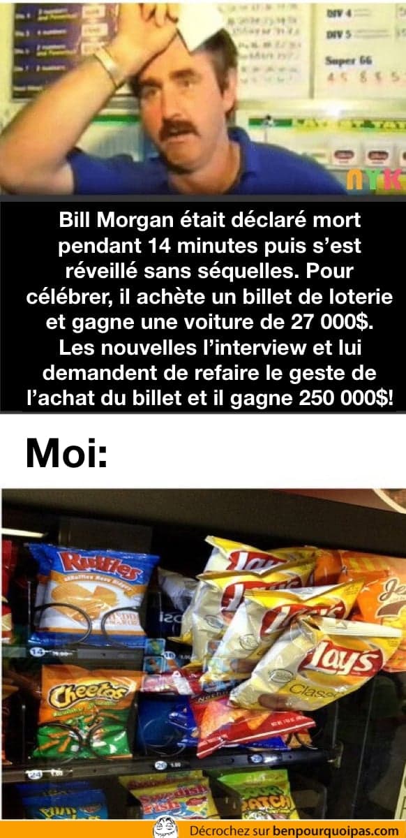 un homme décédé pour 14 minutes gagne deux fois à la lotterie