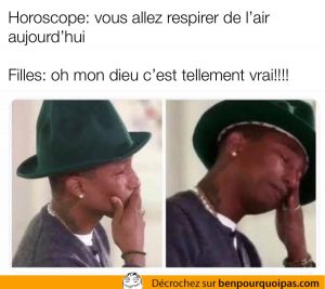 Les filles quand elles lisent l'horoscope