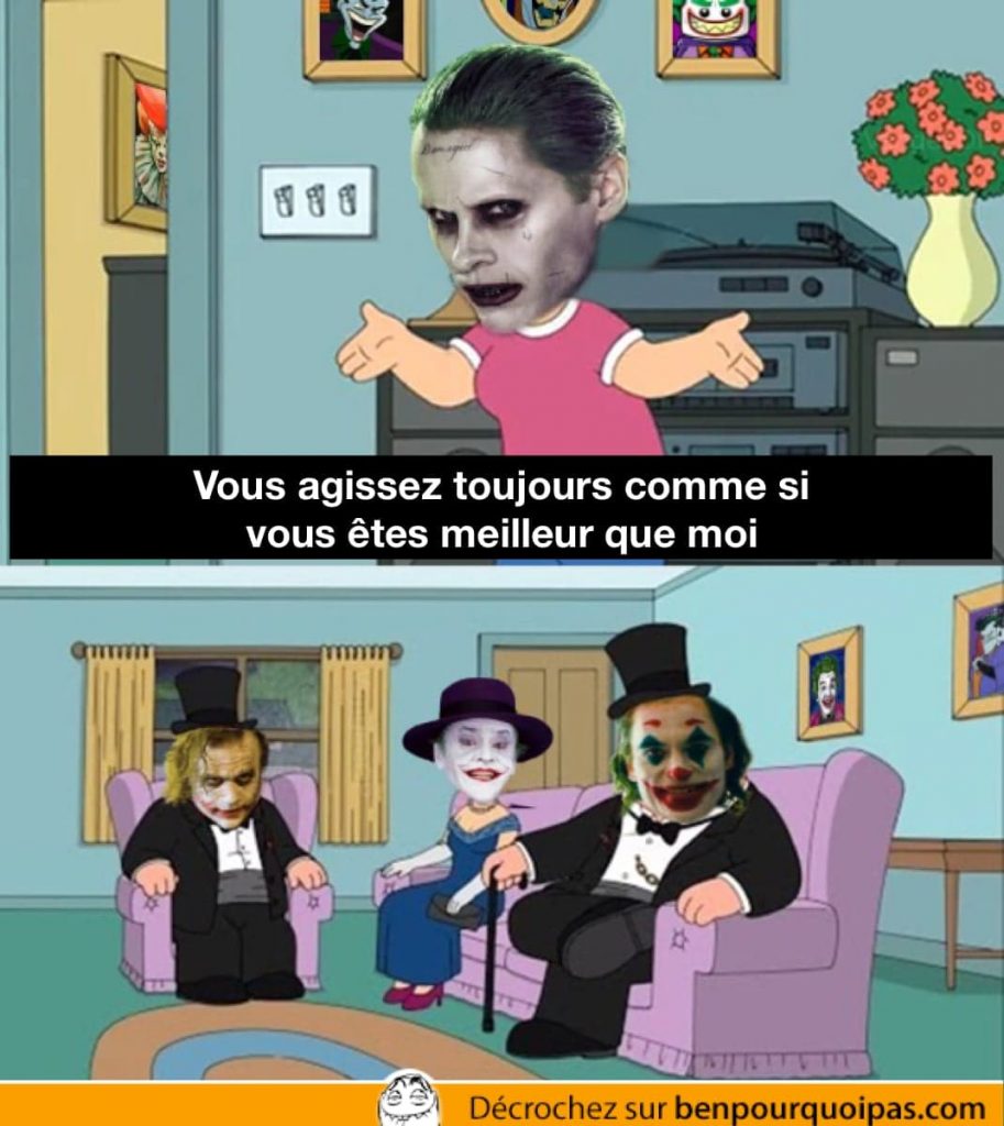 Le Joker de Jared Leto se plaint que les autres Jokers (jack Nicholson, Heath Ledger Joaquin Phoenix), le regardent de haut