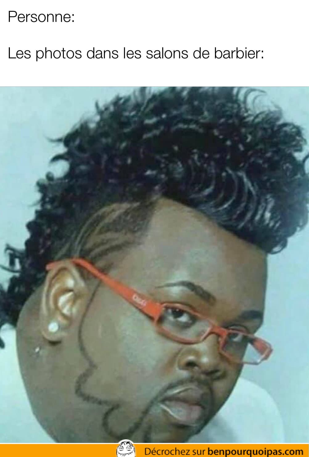 Les photos dans les salons de barbier...