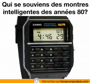 Montres intelligentes dans les années 80!
