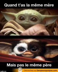 Bébé yoda the mandalorian vs Gremlin