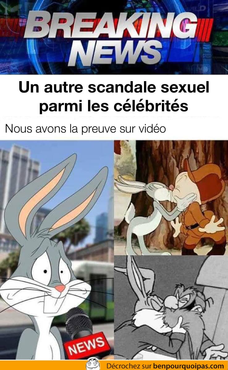 bugs bunny embrasse sam sur la bouche scandal metoo