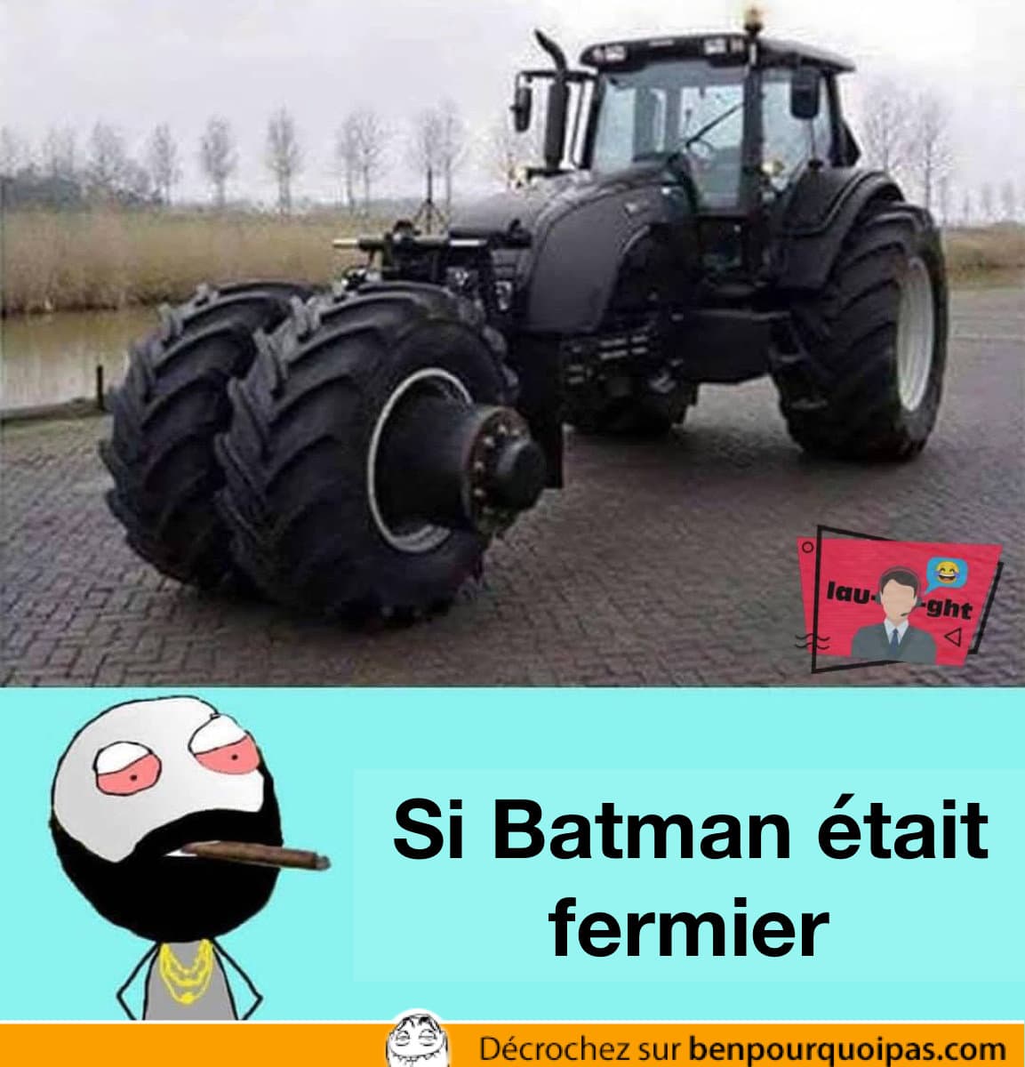 un tracteur qui ressemble à une batmobile