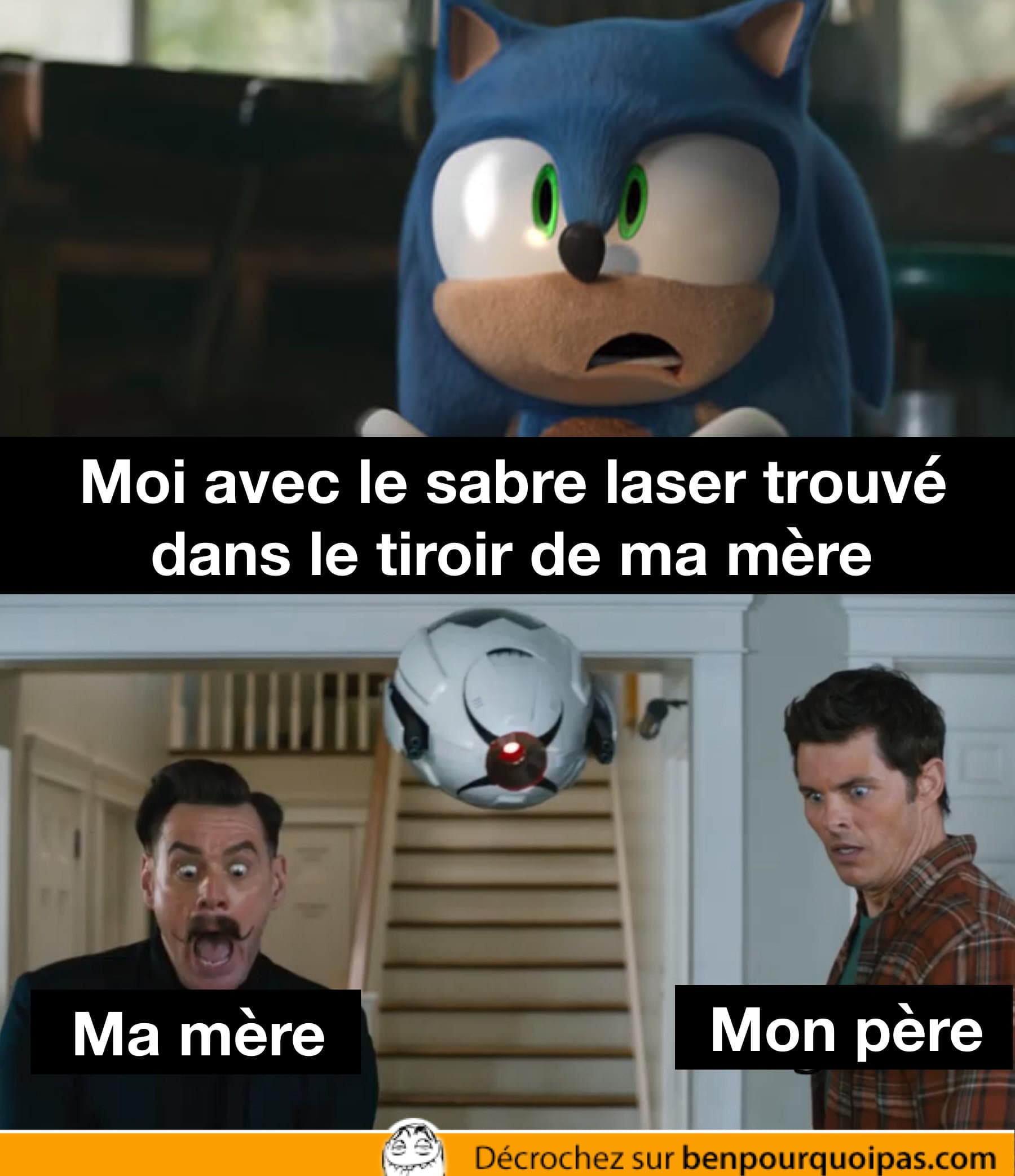 La réaction de tes parents quand tu trouves le sabre laser de ta mère dans son tiroir