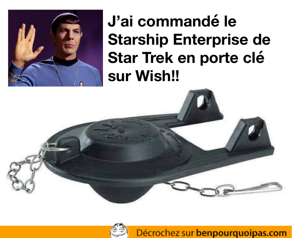 bouchon de toilette en forme de starship Enterprise