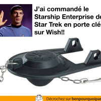 Star Trek Enterprise en porte clé commandé sur Wish